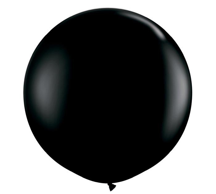 Onyx Black Jumbo Round Shape Helium Latex Balloon Singapore